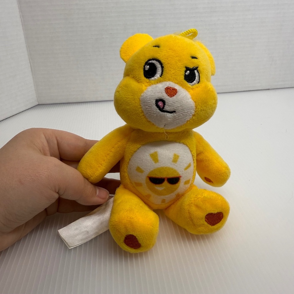 2021 Unlock The Magic Care Bears Funshine Bear Yellow Plush Small‎ Keychain